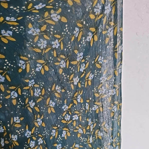 Free People Green Floral Blouse - Picture 4 of 8